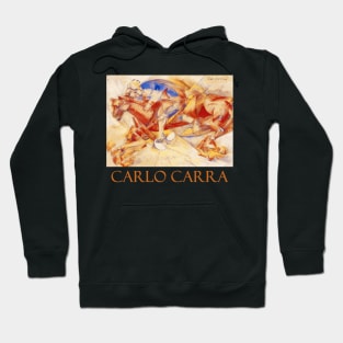 The Red Horseman by Carlo Carra Hoodie